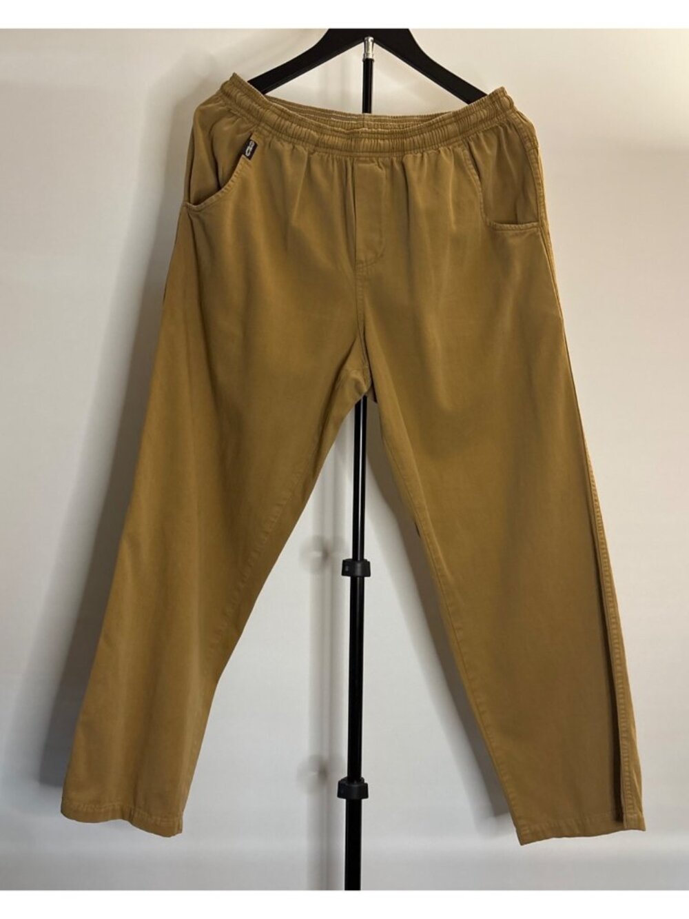 Crazy Shirts Hawaii Tan Beige Brown Joggers Pants Elastic Waist Hawaii Original